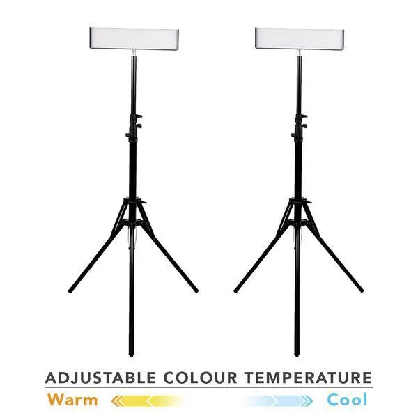 13" LED Photography Video DIY Studio Lighting Kit - 2x 'DUO' Crystal Luxe