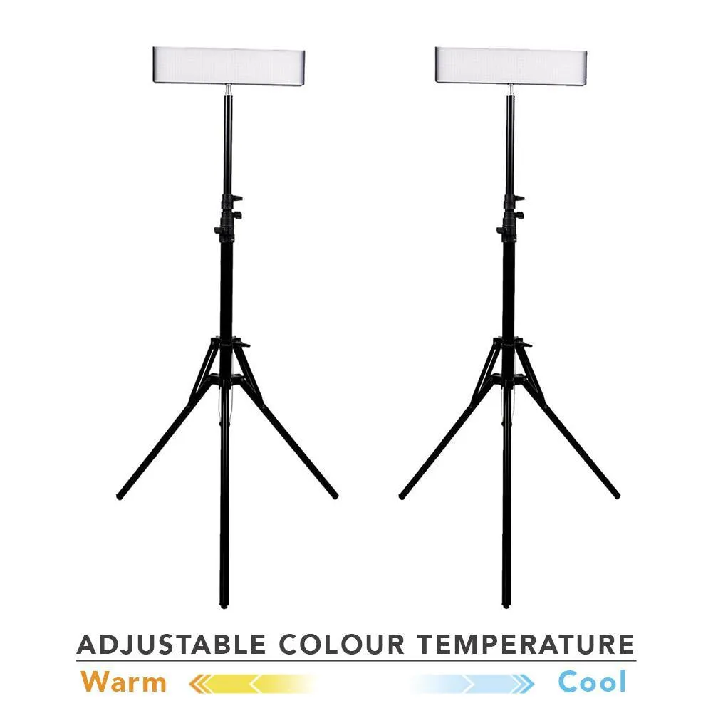 13" LED Photography Video DIY Studio Lighting Kit - 'DUO' Crystal Luxe (No Battery & Charger)