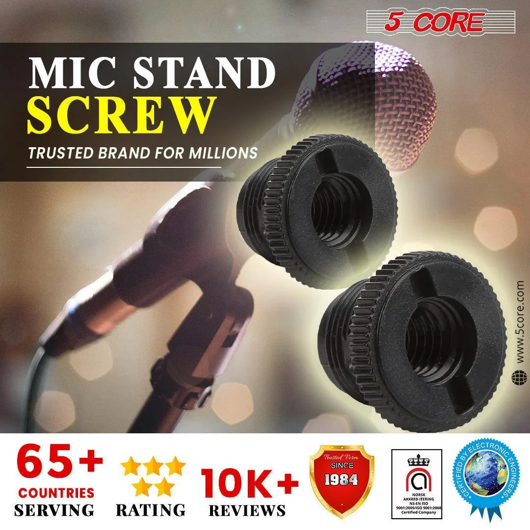 2 Pieces Mic Stand Adapter Plastic 5/8 Male to 3/8 Female Screw for