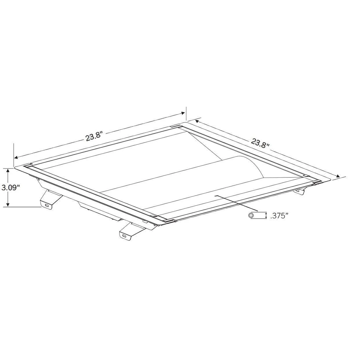 2x2 LED Troffer Retrofit, 35 Watts, 4500 Lumens, 35K/40K/50K, 120-277V, Center Basket