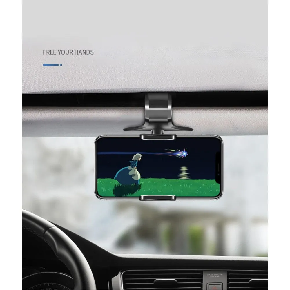 3 in 1 Car GPS Smartphone Holder: Dashboard / Visor Clamp   AC Grid Clip for BLU Studio Mega - Black