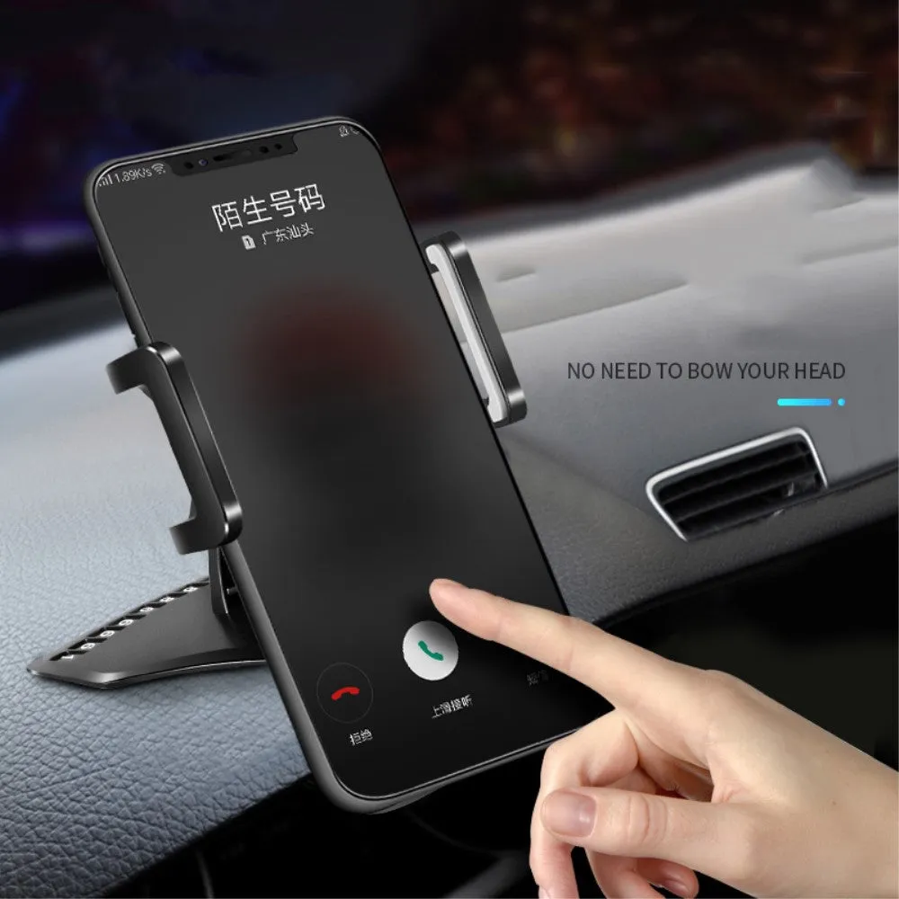 3 in 1 Car GPS Smartphone Holder: Dashboard / Visor Clamp   AC Grid Clip for BLU Studio Mega - Black