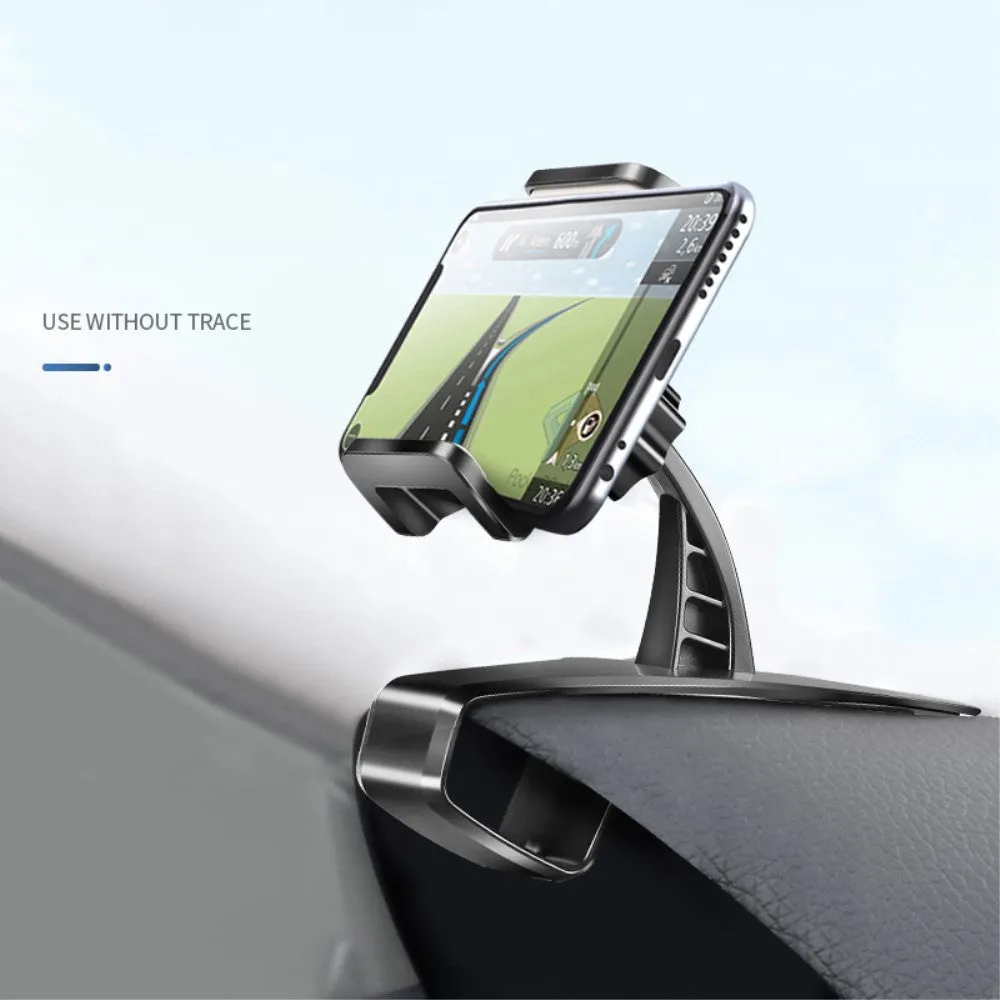 3 in 1 Car GPS Smartphone Holder: Dashboard / Visor Clamp   AC Grid Clip for BLU Studio Mega - Black