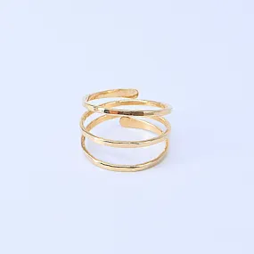 3 Strand Ring Size 6 Gold