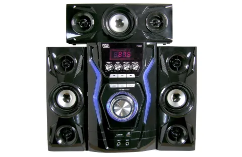 3.1 Powered Multimedia Speaker with Bluetooth, USB, SD Card, and FM Radio