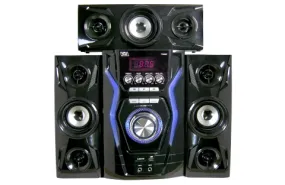 3.1 Powered Multimedia Speaker with Bluetooth, USB, SD Card, and FM Radio