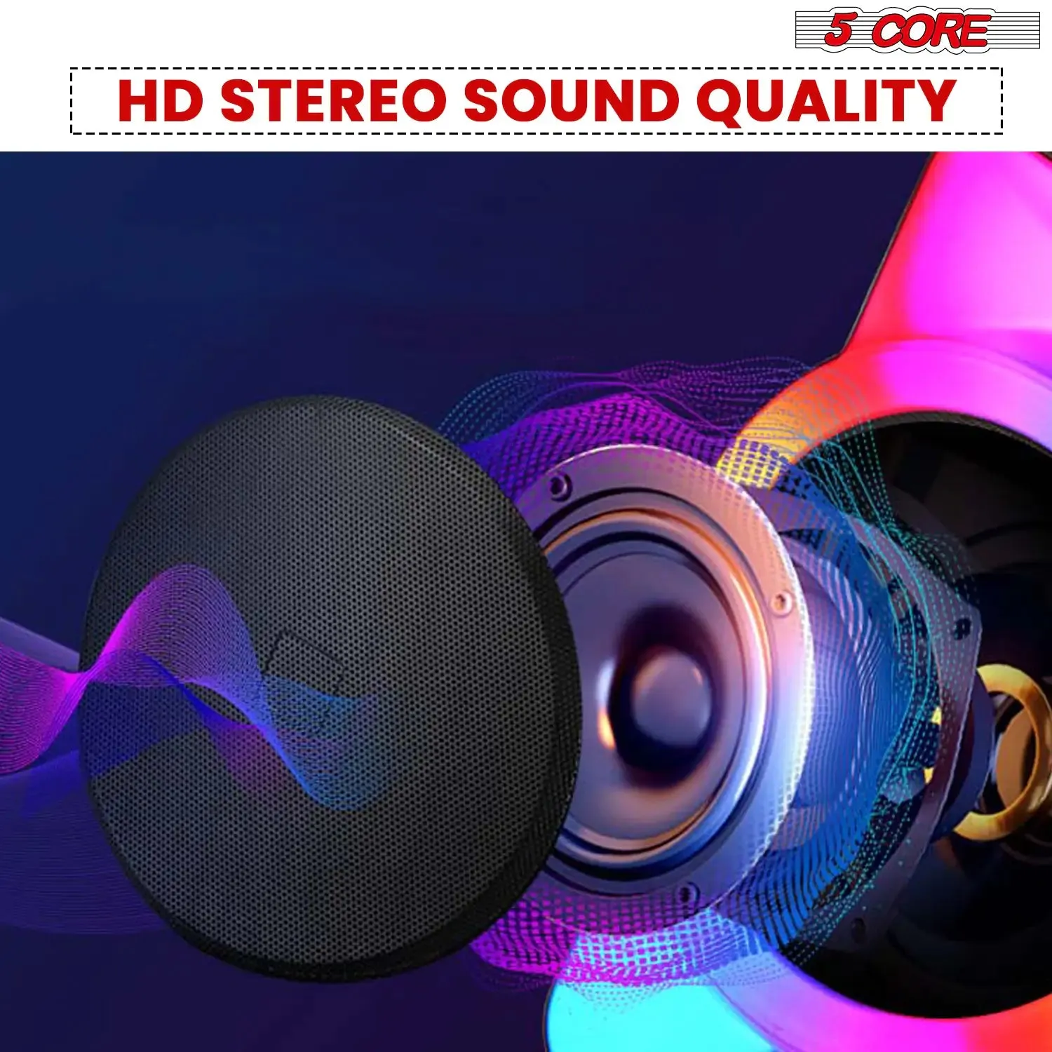 5Core Bluetooth Party Speaker 12 inch PA RGB Partybox Karaoke Machine   2 Wireless Mic
