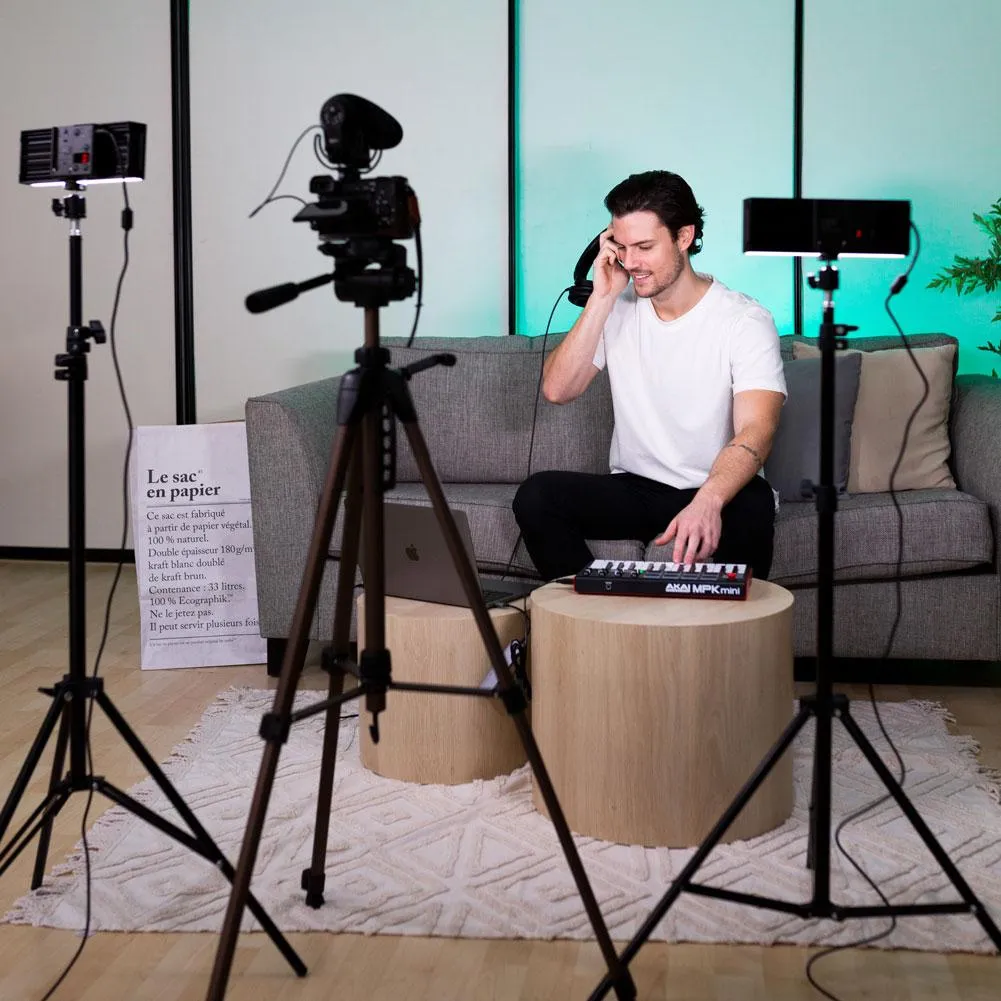 9" LED Photography Video DIY Studio Lighting Kit - 'DUO' Crystal Luxe (No Battery And Charger) - Bundle