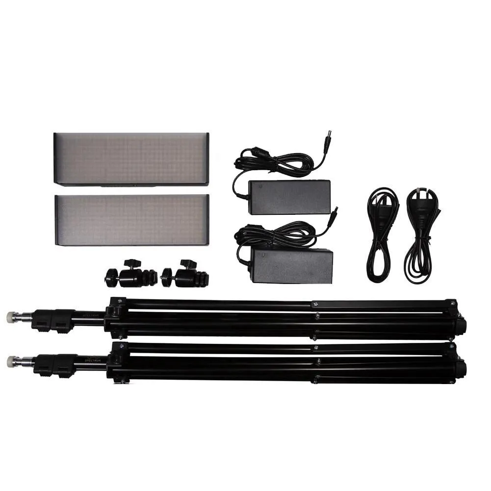 9" LED Photography Video DIY Studio Lighting Kit - 'DUO' Crystal Luxe (No Battery And Charger) - Bundle