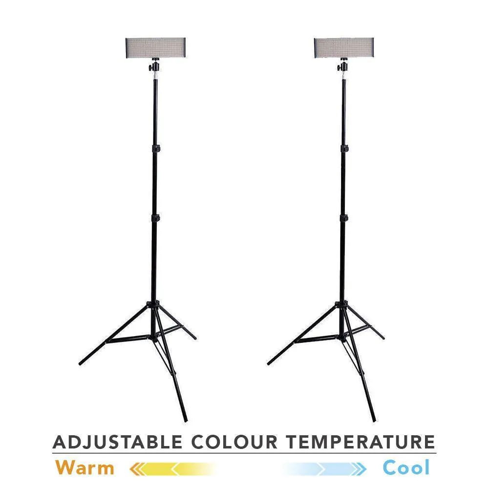 9" LED Photography Video DIY Studio Lighting Kit - 'DUO' Crystal Luxe (No Battery And Charger) - Bundle