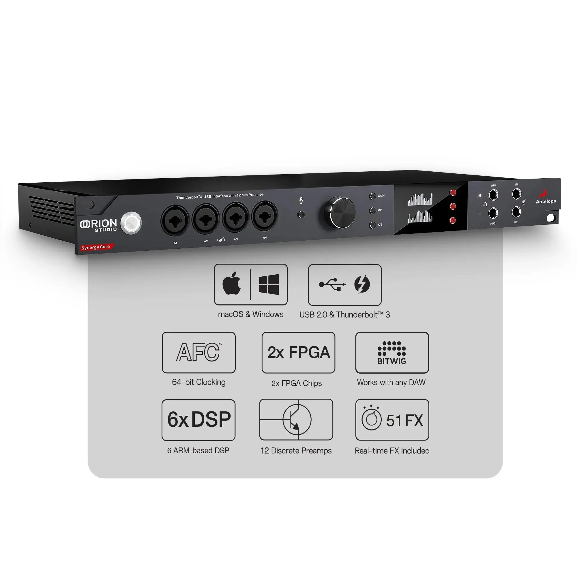 Antelope Audio - Orion Studio Synergy Core | 16x26 TB Audio Interface