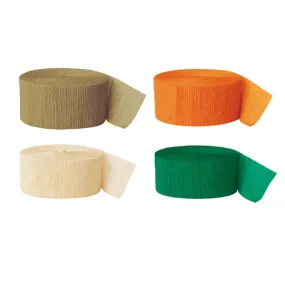 Autumn Colours Crepe Streamer Decoration Pack