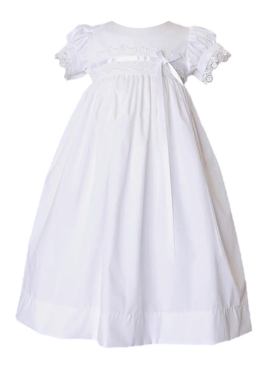 Baby Girls White Eden Christening Gown Newborn-24M