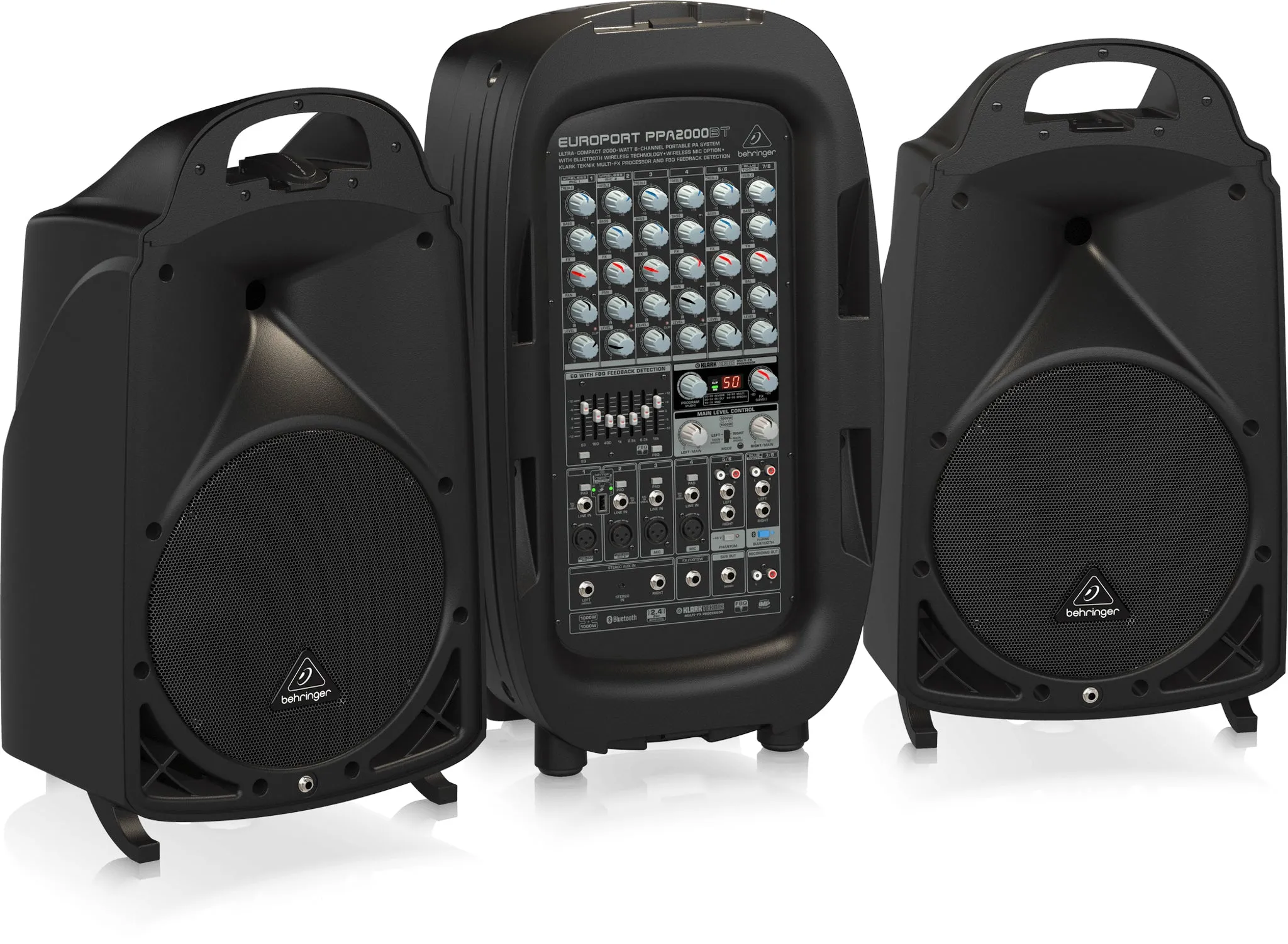 Behringer PPA2000BT 8-Channel 2000Watt Portable PA System