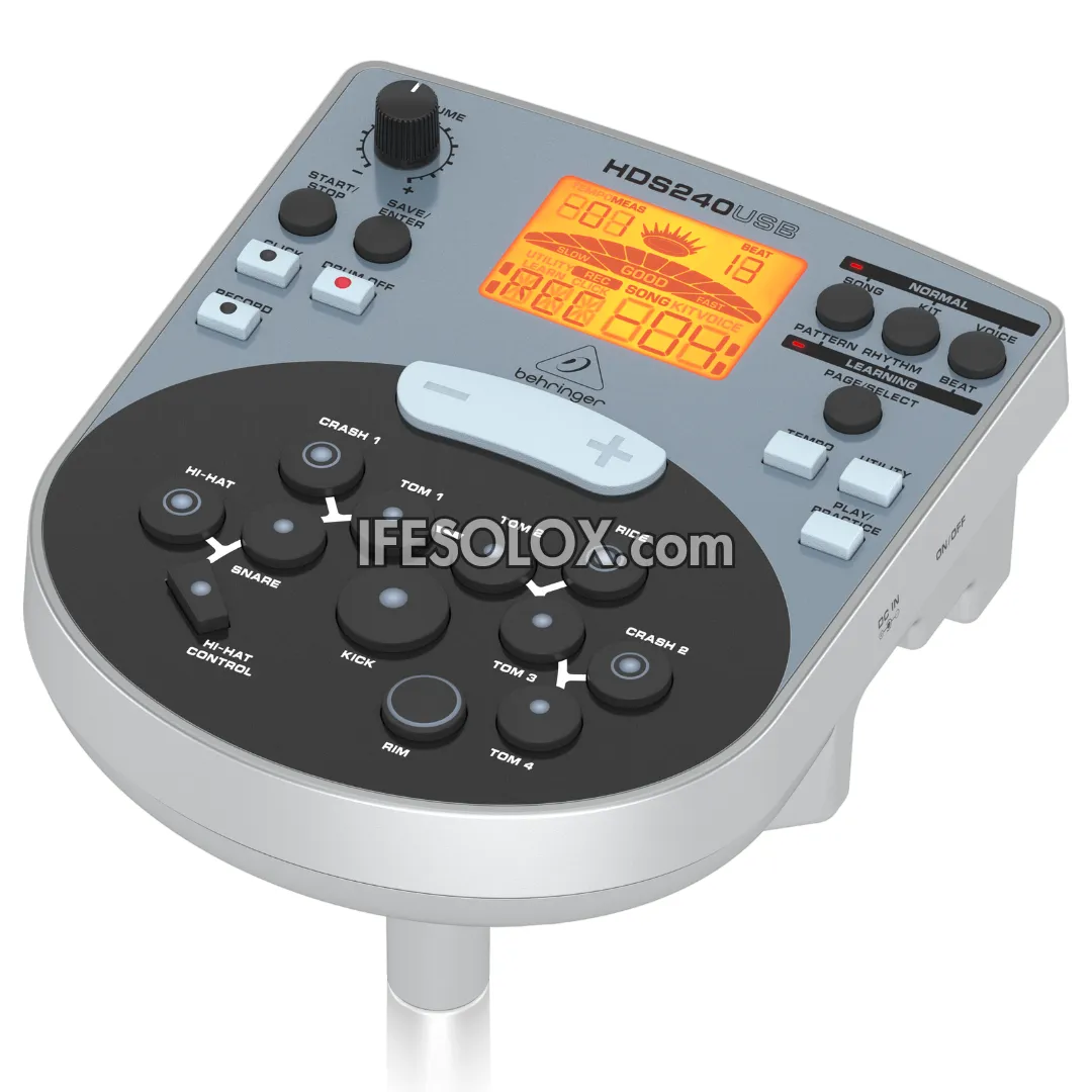 Behringer XD80USB 8-Piece Electronic Drum Set with 175 Sounds, 15 Drum Sets, LCD Display, USB/MIDI Interface - Brand New