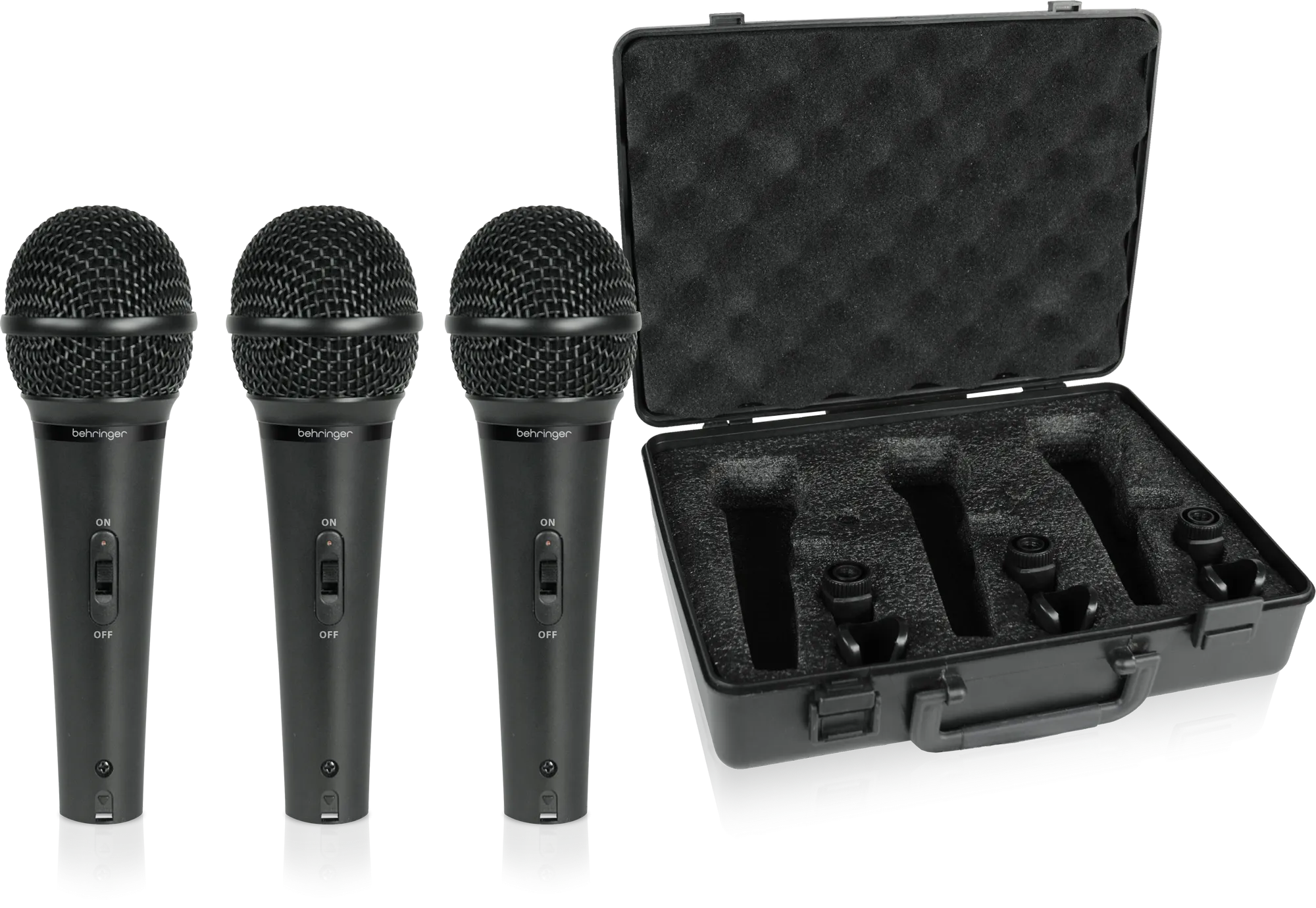 Behringer XM1800S 3 Dynamic Cardioid Vocal Microphones Set Of 3