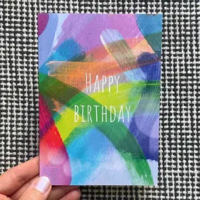 Beth Garner Art | Birthday Card - Colorful Streamers