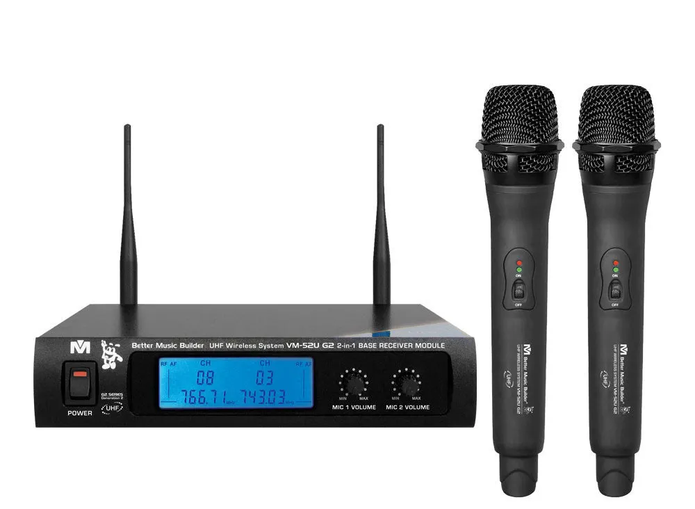 Better Music Builder VM-52U Dual Wireless Microphone System
