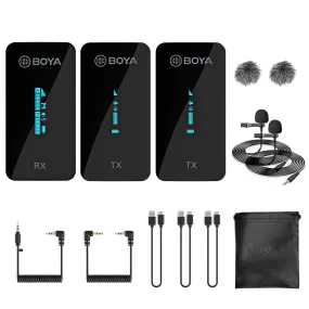 BOYA ULTRACOMPACT 2.4GHZ DUAL-CHANNEL WIRELESS MICROPHONE SYSTEM BY-XM6-S2