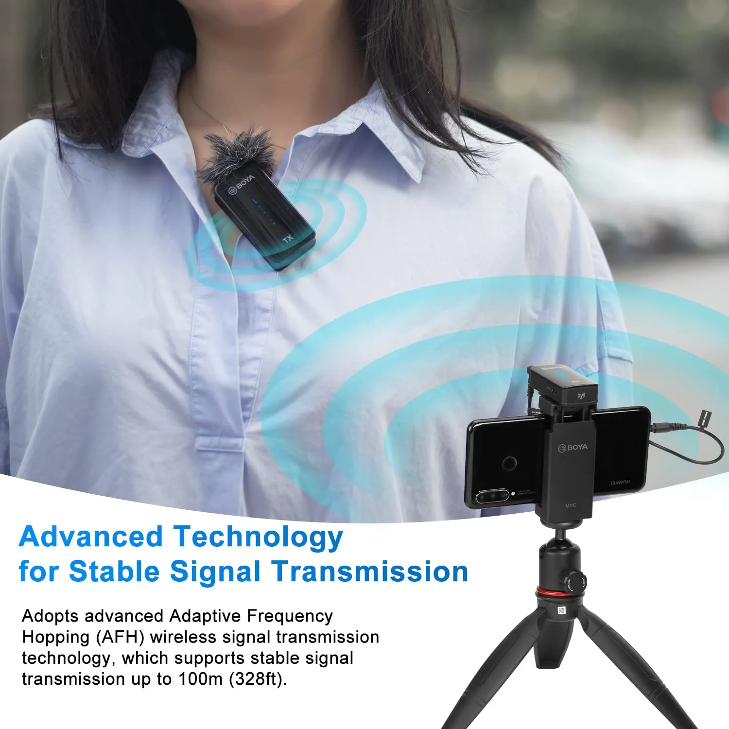 BOYA ULTRACOMPACT 2.4GHZ DUAL-CHANNEL WIRELESS MICROPHONE SYSTEM BY-XM6-S2