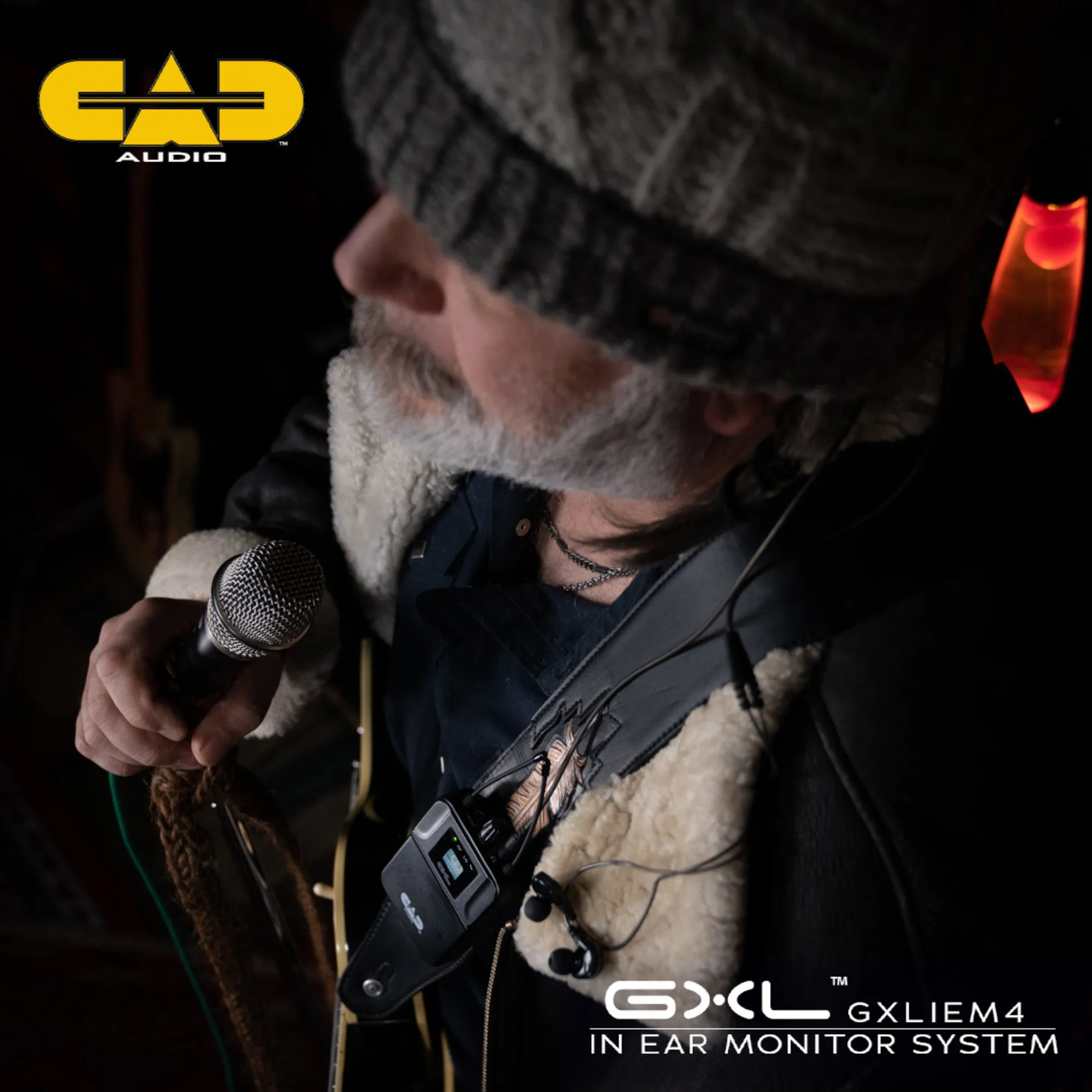 CAD Audio GXLIEM4 Quad-Mix In-Ear Wireless Monitoring System - Includes MEB1 Earbuds, Integral Rack Ears, and Antenna Relocation Kit