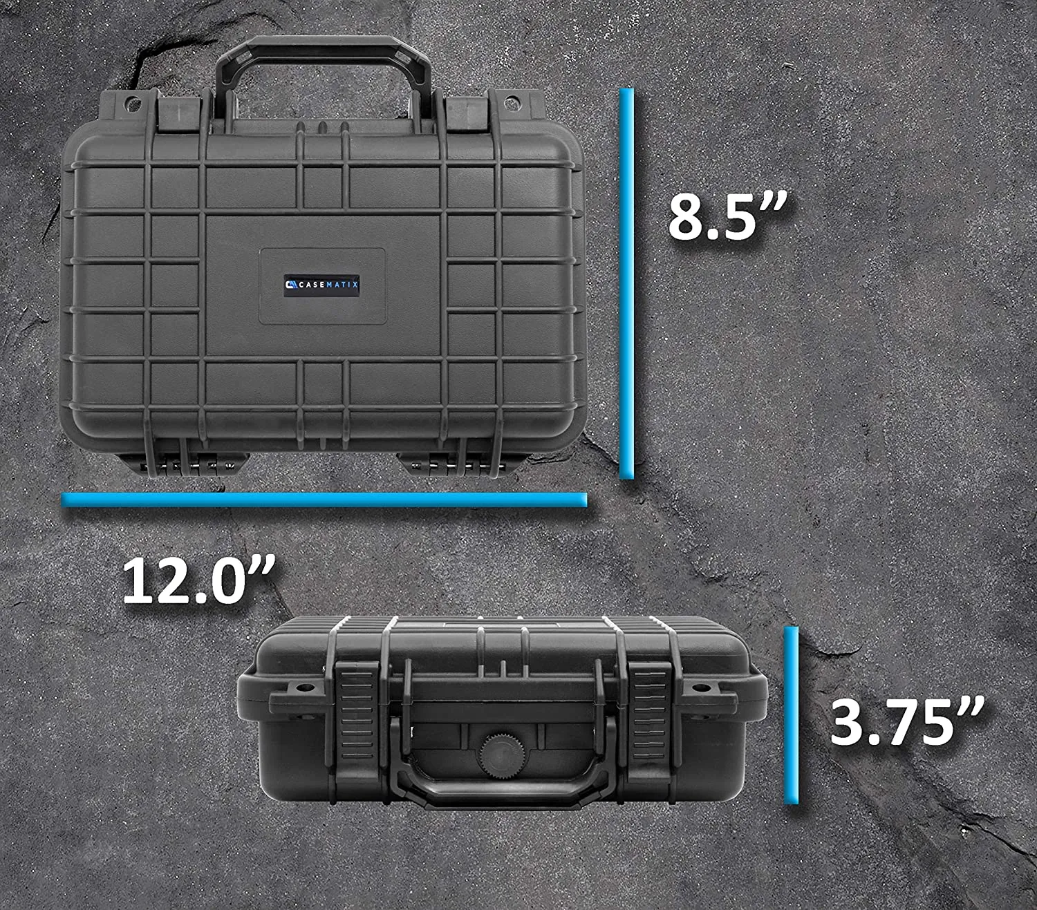 CASEMATIX 12" Microphone Case for Rode Procaster, Behringer Mic, MXL Microphones, Nady, Shure and More Broadcast Vocal Podcasting Mics up to 9"