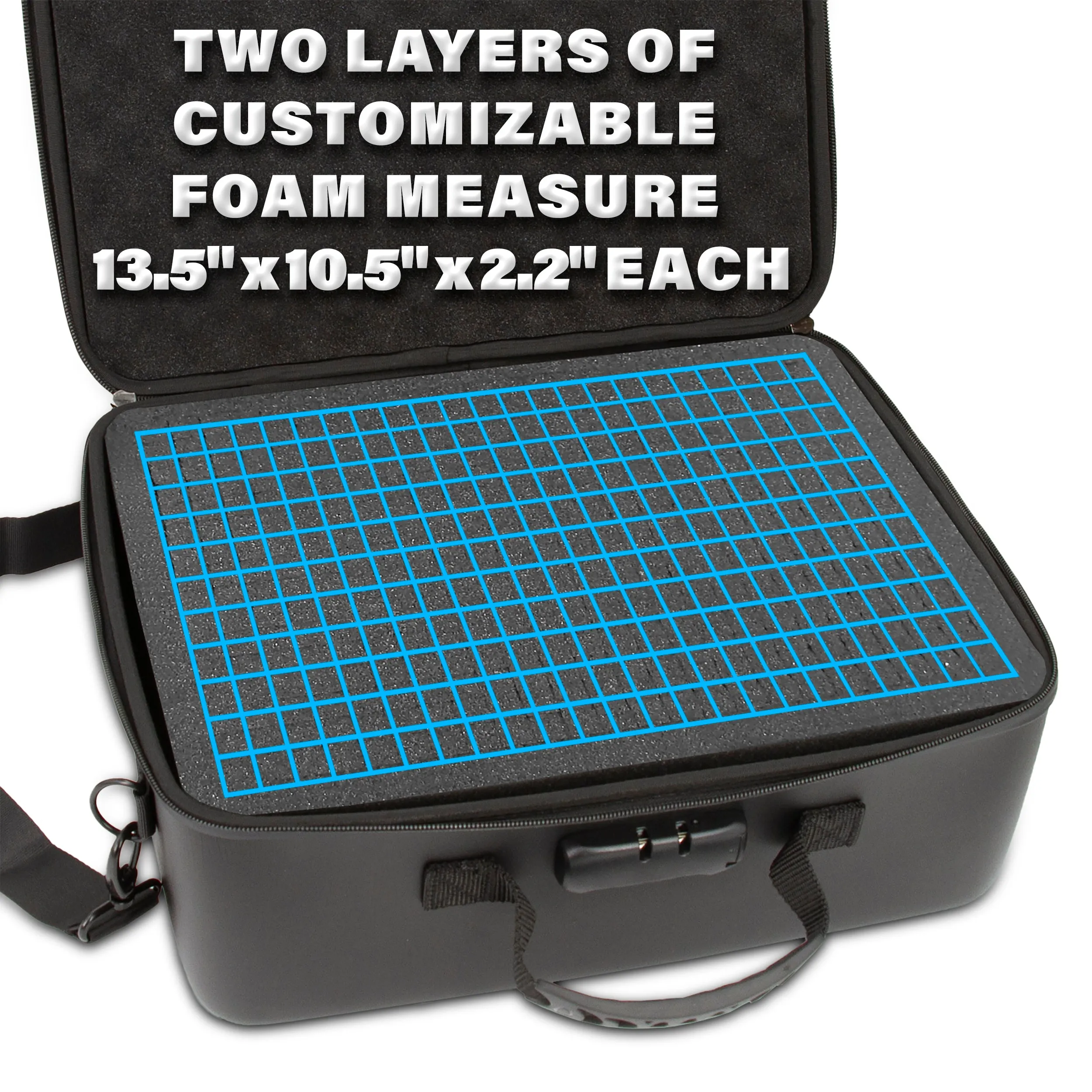 CASEMATIX Travel Case Compatible With Focusrite Scarlett Solo, Scarlett 2i2, ITrack Solo, Clarett  2Pre Audio Interfaces up to 13.5" x 10.5" x 2.2"