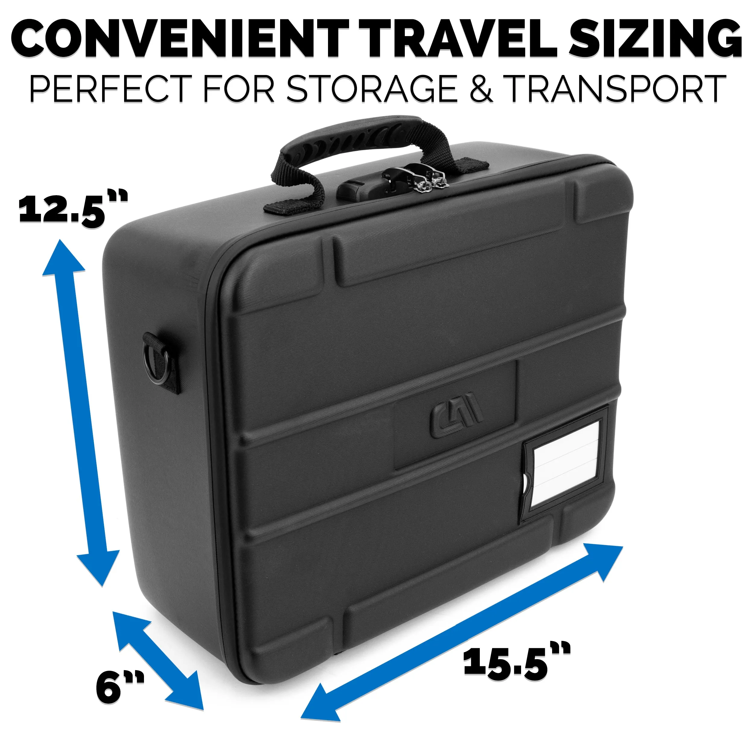 CASEMATIX Travel Case Compatible With Focusrite Scarlett Solo, Scarlett 2i2, ITrack Solo, Clarett  2Pre Audio Interfaces up to 13.5" x 10.5" x 2.2"