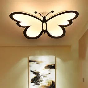 Chic Butterfly Flush Mount Light - Ideal for Girls' Bedroom