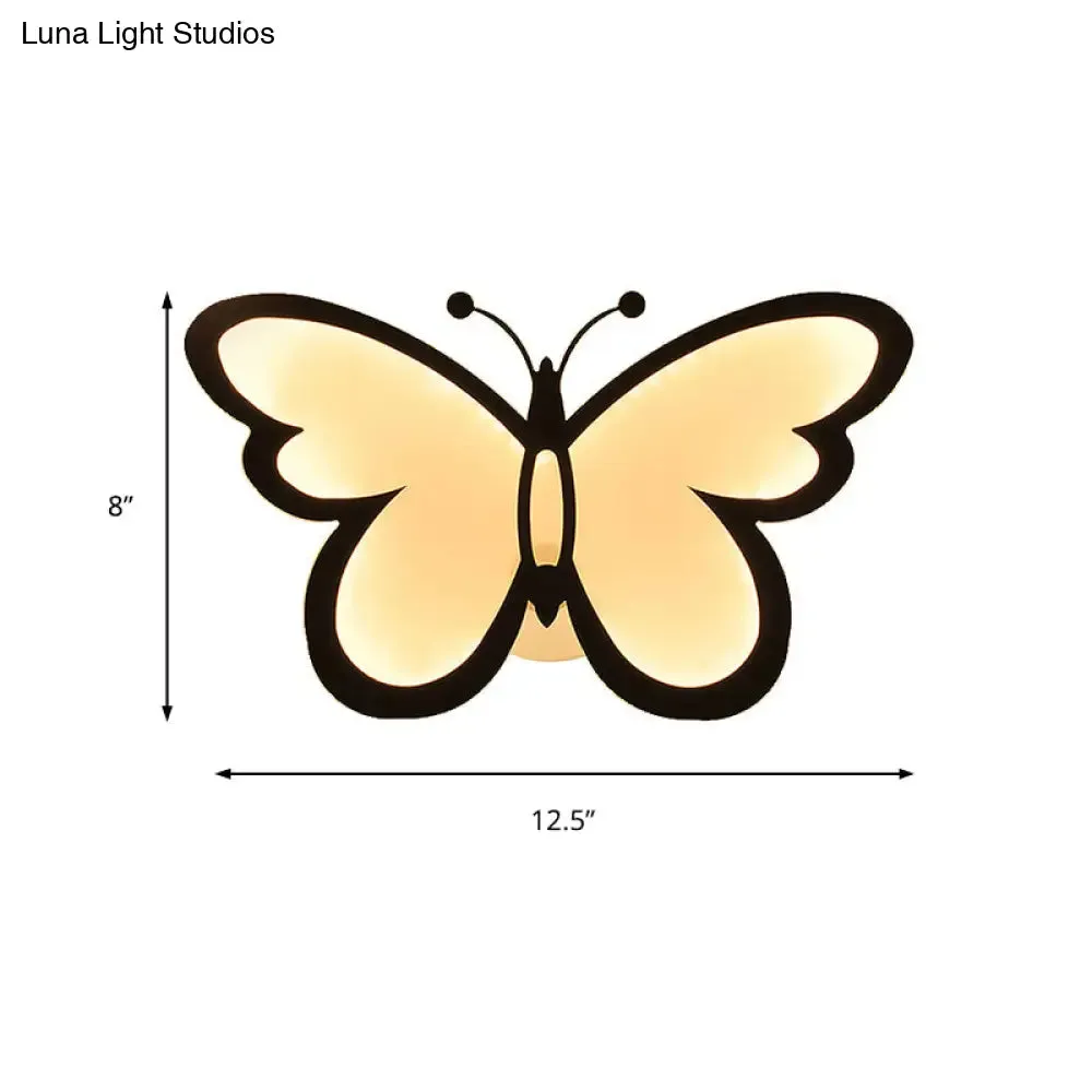 Chic Butterfly Flush Mount Light - Ideal for Girls' Bedroom