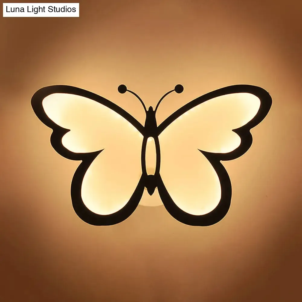 Chic Butterfly Flush Mount Light - Ideal for Girls' Bedroom