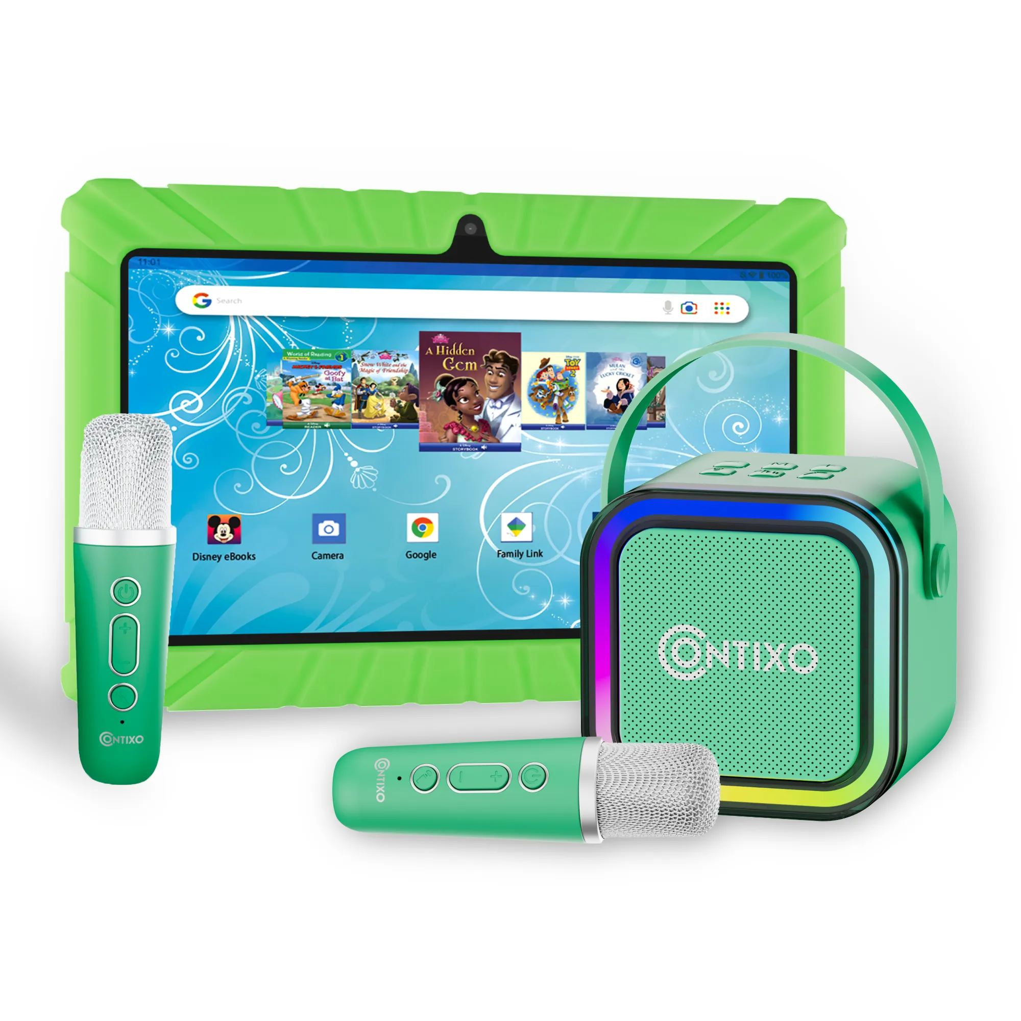 Contixo V8 7" Kids Tablet with Kids Bluetooth Karaoke and Two Microphones by Contixo