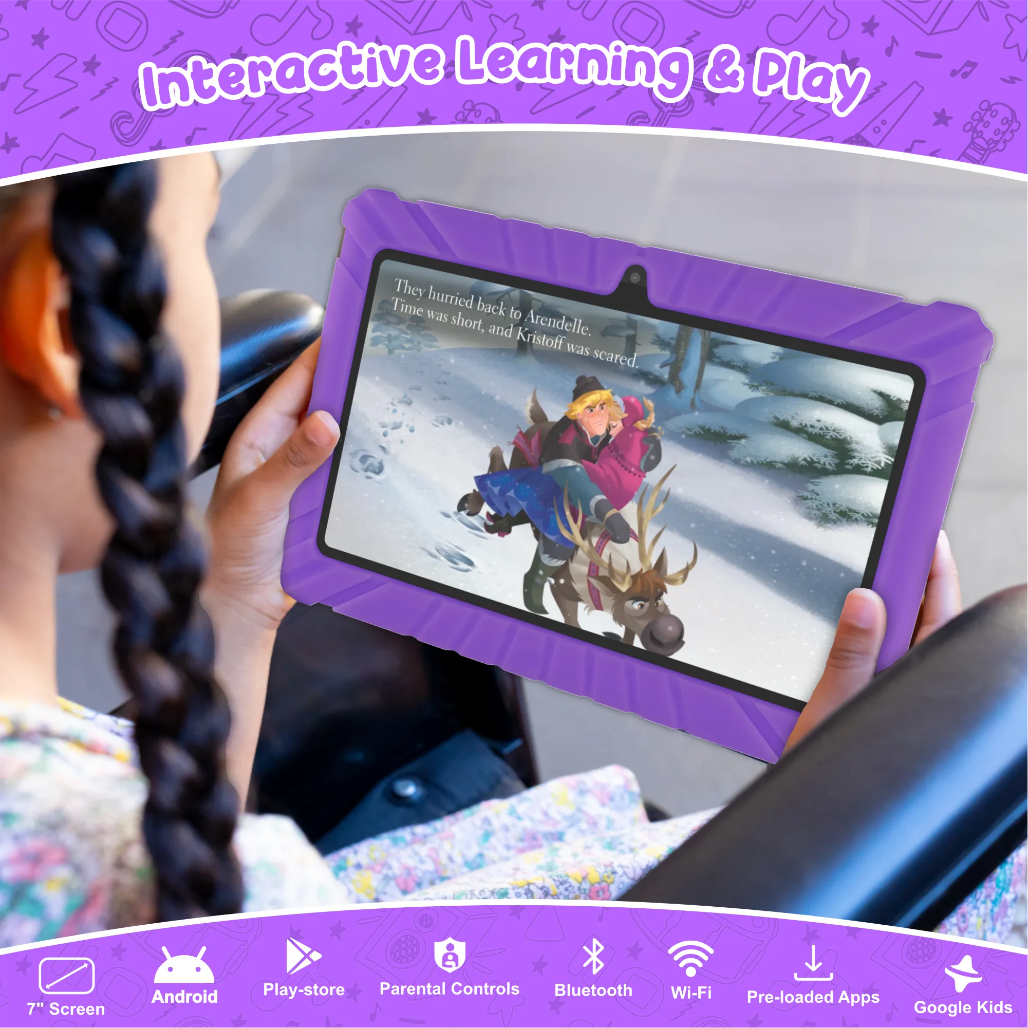 Contixo V8 7" Kids Tablet with Kids Bluetooth Karaoke and Two Microphones by Contixo