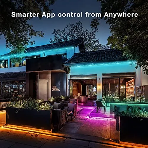 DAYBETTER 100FT Waterproof Led Strip Lights, Smart Light Strips with App Voice Control Remote, 5050 RGB Music Sync Color Changing Lights for Bedroom,(3 Rolls of 32.8ft)