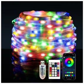 DAYBETTER Christmas Lights Outdoor Waterproof, 2000LED Smart Fairy Lights, Christmas Tree Lights USB Plug in with Remote, App Control Timer Multicolor Twinkle Lights for Room Bedroom Decoration 66ft