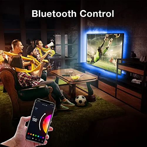 DAYBETTER LED Lights for TV 55-75Inch, 15FT Color Sync USB Hue RGB Fancy Smart Music Luces Behind Strip Light, Ambient bias Lighting Backlight for 65 Inch Monitor Gaming PC Bedroom