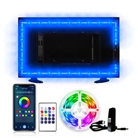 DAYBETTER Led TV Backlight,12.5ft for 55-65in TV, Led Light TV, Led Strip Lights Kit with Remote, 16 Color DIY Led Lights for Computer Bedroom Gaming Room Decor Home Theatre, USB Powered Music Sync
