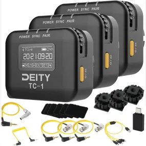 Deity TC-1 Wireless Timecode Generator Box 3-Pack Kit (Bluetooth, 2.4 GHz)