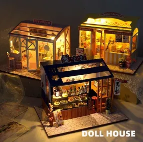 DIY Dollhouse Kit Shop Dollhouse Miniature - Cake Shop - Nail Salon - Fashion Shop - Beauty Studio - Ice Cream - Dessert Shop Miniature Kit