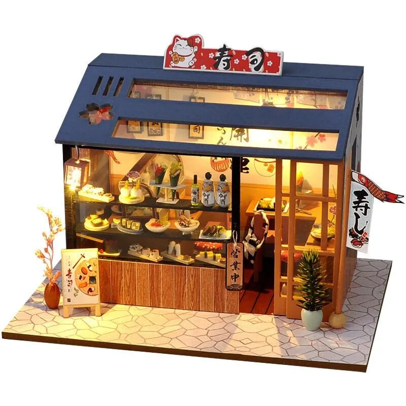 DIY Dollhouse Kit Shop Dollhouse Miniature - Cake Shop - Nail Salon - Fashion Shop - Beauty Studio - Ice Cream - Dessert Shop Miniature Kit