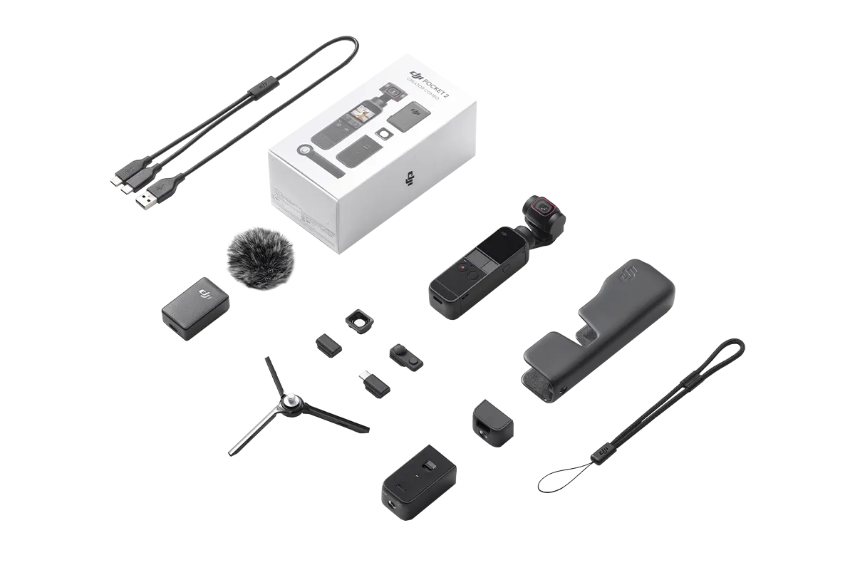 DJI Pocket 2 Creator Combo Video Camera 4K 1/1.7 CMOS 64MP for vlogs Youtube