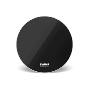 Evans EQ3 Resonant Black Bass Drum Head, No Port 22''