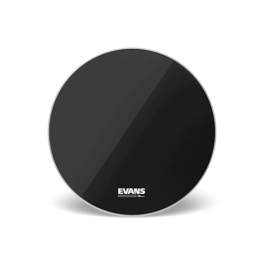 Evans EQ3 Resonant Black Bass Drum Head, No Port 22''