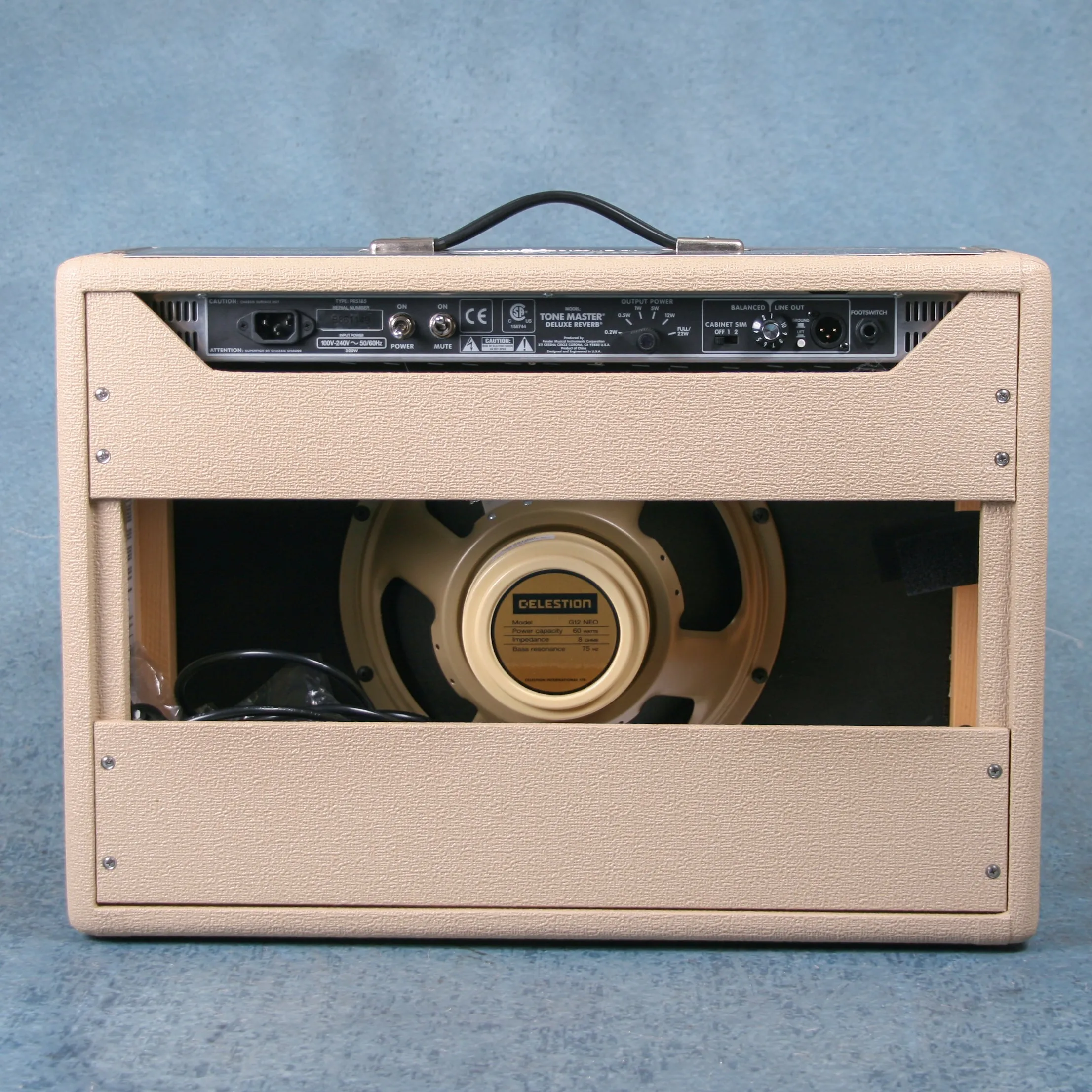 Fender Tone Master Deluxe Reverb Amplifier w/Footswitch And Cover - Blonde - Preowned