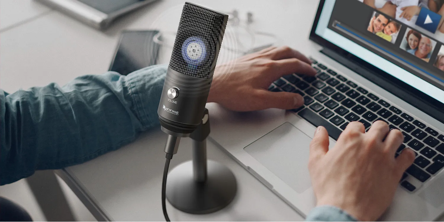 Fifine x DELE K670B USB Condenser Microphone, Black edition