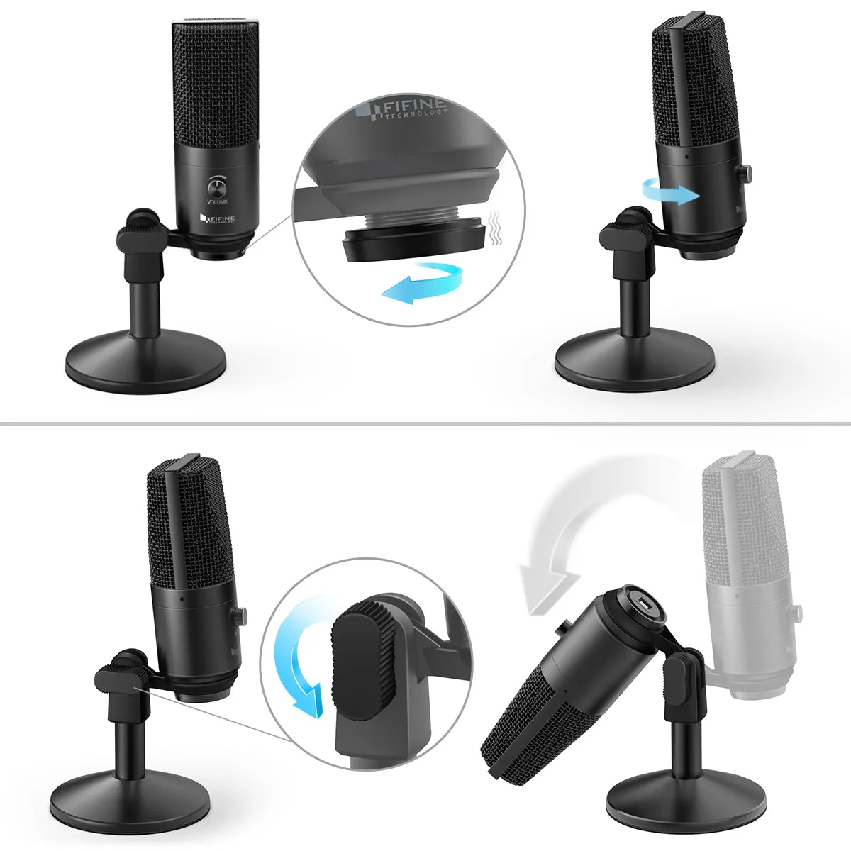 Fifine x DELE K670B USB Condenser Microphone, Black edition