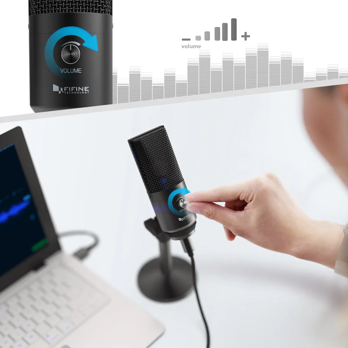 Fifine x DELE K670B USB Condenser Microphone, Black edition