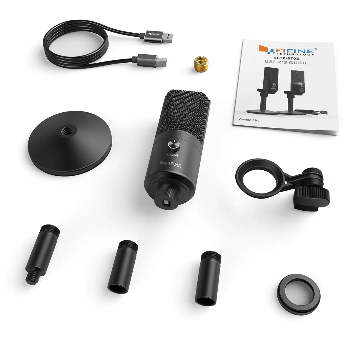Fifine x DELE K670B USB Condenser Microphone, Black edition