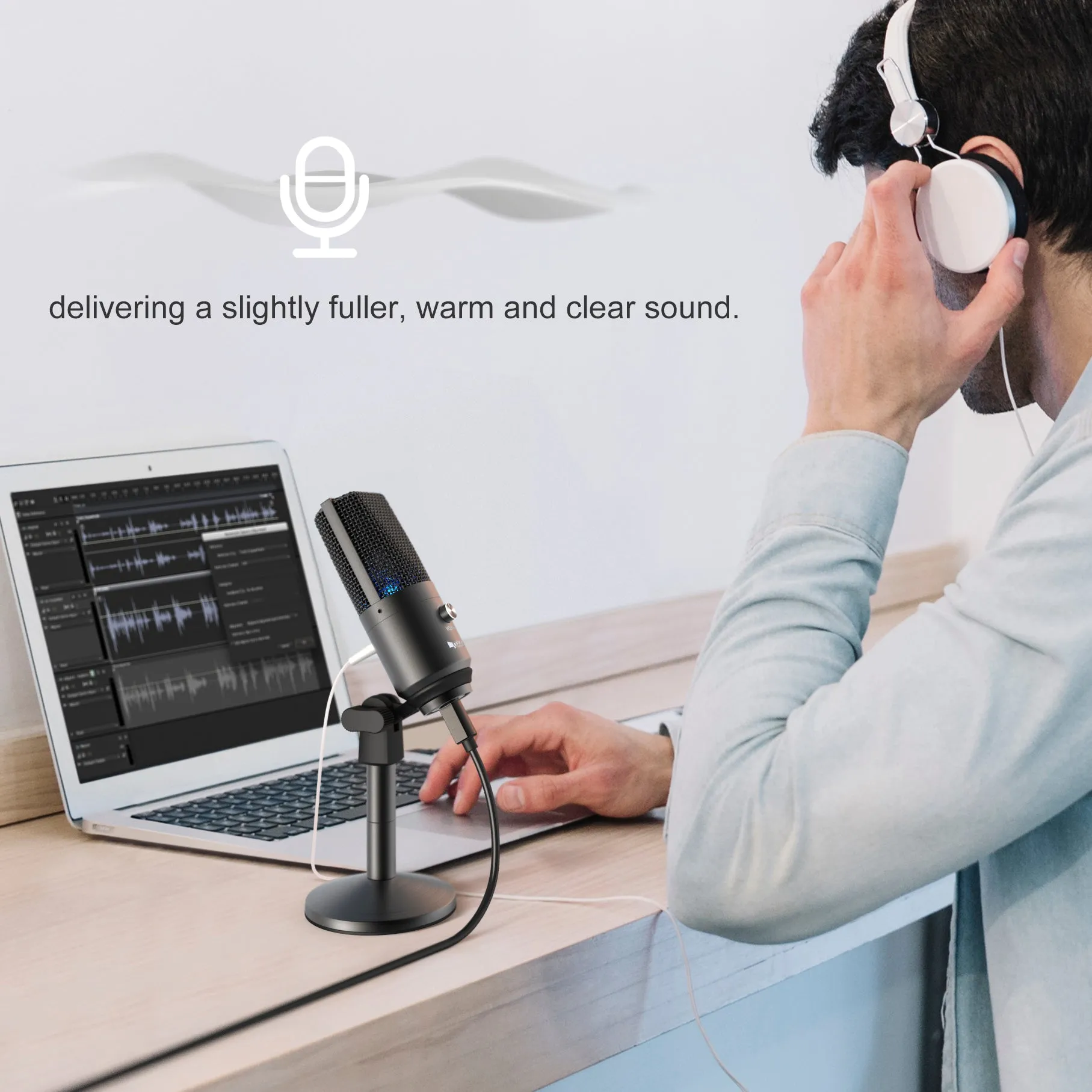 Fifine x DELE K670B USB Condenser Microphone, Black edition