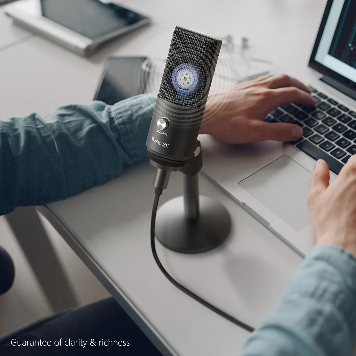 Fifine x DELE K670B USB Condenser Microphone, Black edition